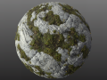 Mossy Rock 002 PBR Material Texture 3D Model