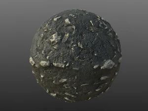 lama com pedras ch&atilde;o 002 textura material pbr Texturas CG