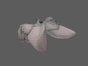 sneakers low-poly 3D मॉडल