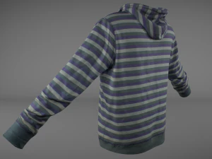long sleeves t-shirt with hood 3D Model