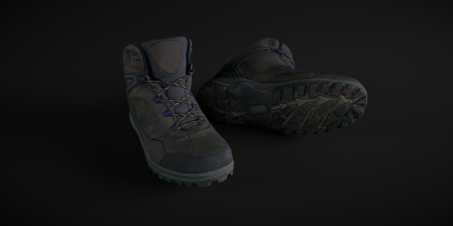 winter boots 3D 모델 .c4d .max .obj .3ds .fbx .stl .blend 