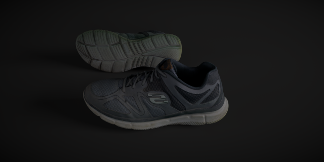 pair of sneakers 3D Модель .c4d .max .obj .3ds .fbx .stl .blend 