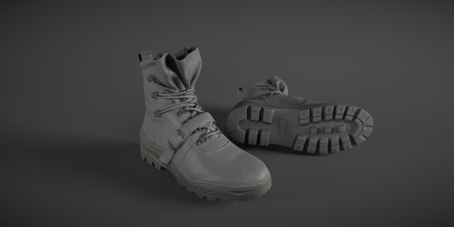 pair of boots 3D Model .c4d .max .obj .3ds .fbx .stl .blend 