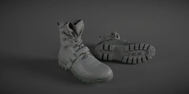 pair of boots 3D Model .c4d .max .obj .3ds .fbx .stl .blend