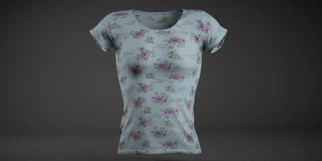 women t-shirt 3D Model .c4d .max .obj .3ds .fbx .stl .blend 