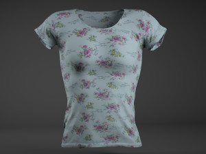 women t-shirt 3D Model