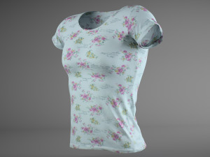 women t-shirt 3D Модель