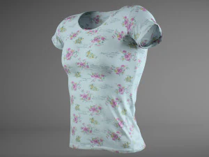 women t-shirt 3D Model