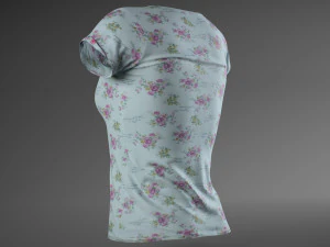 women t-shirt 3D Model