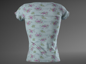 women t-shirt 3D Модель
