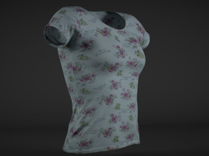 women t-shirt 3D Модель