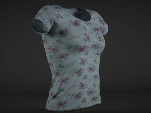 women t-shirt 3D Model