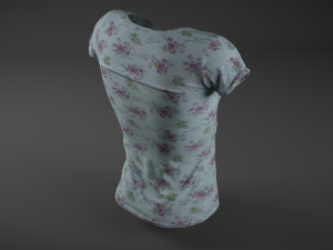 women t-shirt 3D Модель