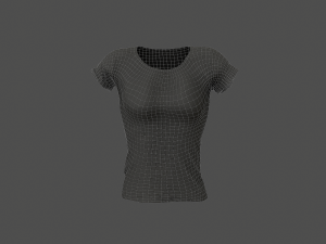 women t-shirt 3D Модель