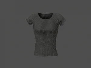 women t-shirt 3D Model