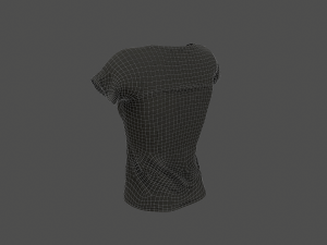 women t-shirt 3D Модель