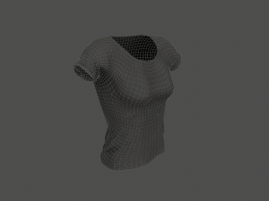 women t-shirt 3D Модель