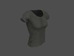 women t-shirt 3D Model