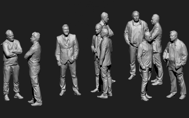 10 low poly people collection vol 7 Model 3D .c4d .max .obj .3ds .fbx .stl .blend 