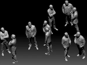 10 low poly people collection vol 7 3D Model
