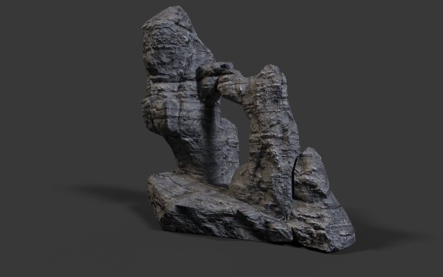 rock cliff 3Dモデル .c4d .max .obj .3ds .fbx .stl .blend 