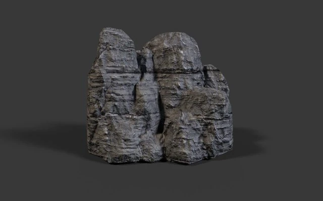 rock cliff 3D Model .c4d .max .obj .3ds .fbx .stl .blend