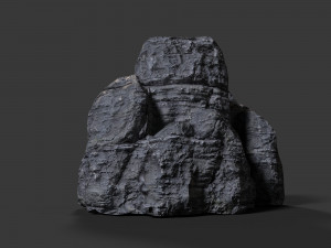 rock cliff Model 3D