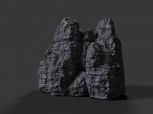 rock cliff Model 3D