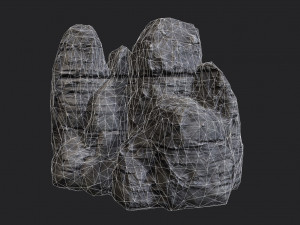 rock cliff Model 3D