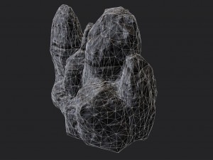 rock cliff Model 3D