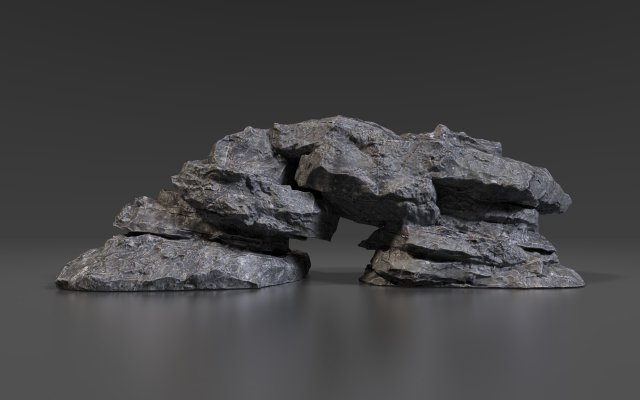 cliff rock 001 3D 模型 .c4d .max .obj .3ds .fbx .stl .blend 