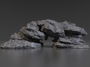 cliff rock 001 Modelo 3D