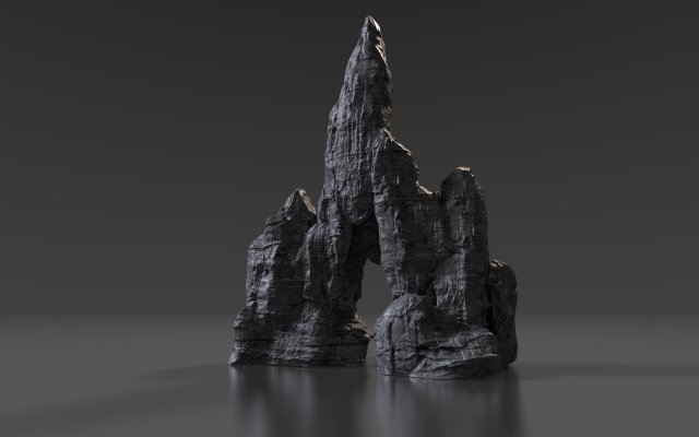 cliff rock 002 3D 模型 .c4d .max .obj .3ds .fbx .stl .blend