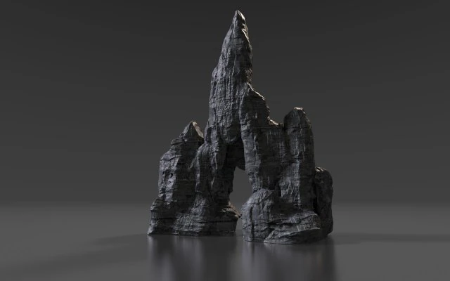 cliff rock 002 3D Model .c4d .max .obj .3ds .fbx .stl .blend 