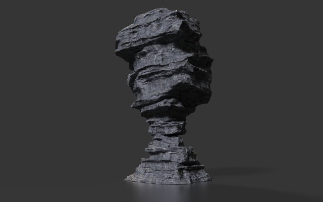 cliff rock 003 Model 3D .c4d .max .obj .3ds .fbx .stl .blend 
