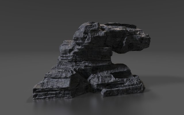 cliff rock 005 Model 3D .c4d .max .obj .3ds .fbx .stl .blend 