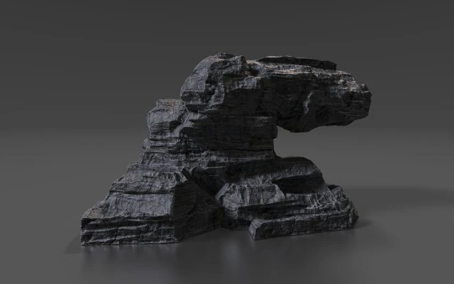cliff rock 005 3D Model .c4d .max .obj .3ds .fbx .stl .blend 