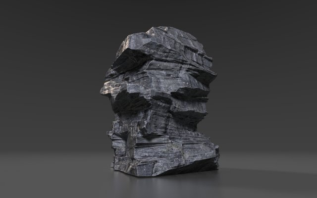 cliff rock 007 3D Model .c4d .max .obj .3ds .fbx .stl .blend 
