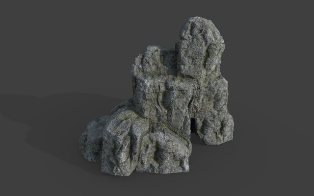 cliff rock 2-2 Model 3D .c4d .max .obj .3ds .fbx .stl .blend 