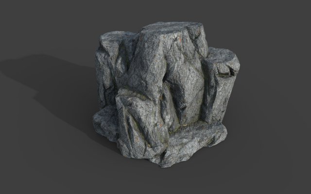cliff rock 2-4 3D Model .c4d .max .obj .3ds .fbx .stl .blend 