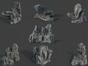cliff rock collection 002 3D मॉडल