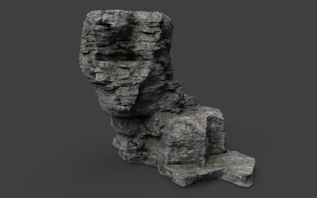 cliff rock 4-1 3D Model .c4d .max .obj .3ds .fbx .stl .blend 
