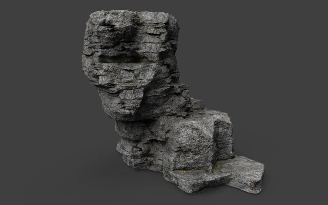 cliff rock 4-1 3D Model .c4d .max .obj .3ds .fbx .stl .blend 