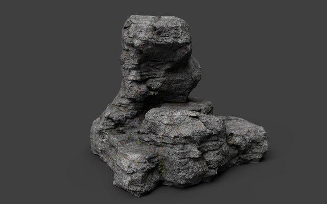 cliff rock 4-2 3D 模型 .c4d .max .obj .3ds .fbx .stl .blend