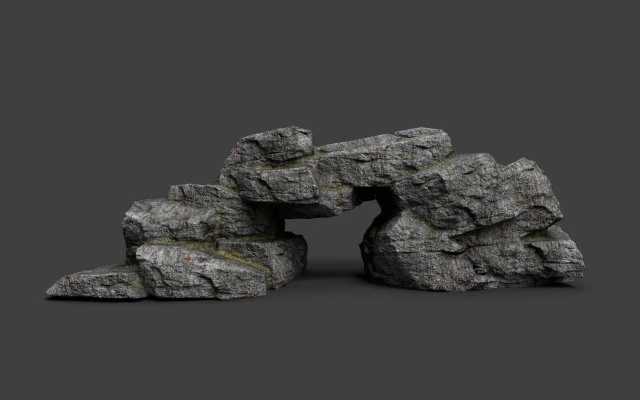 cliff rock 4-2 3D Model .c4d .max .obj .3ds .fbx .stl .blend 