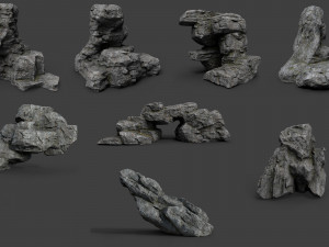 cliff rock collection 004 3D मॉडल