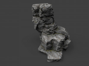 cliff rock collection 004 3Dモデル