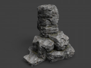 cliff rock collection 004 3Dモデル