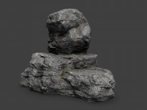 cliff rock collection 004 3Dモデル