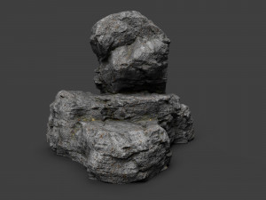 cliff rock collection 004 3Dモデル